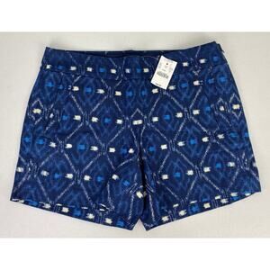 NEW Women J. Crew Ikat Aztec 5" Inseam cotton graphic woven chino shorts 2